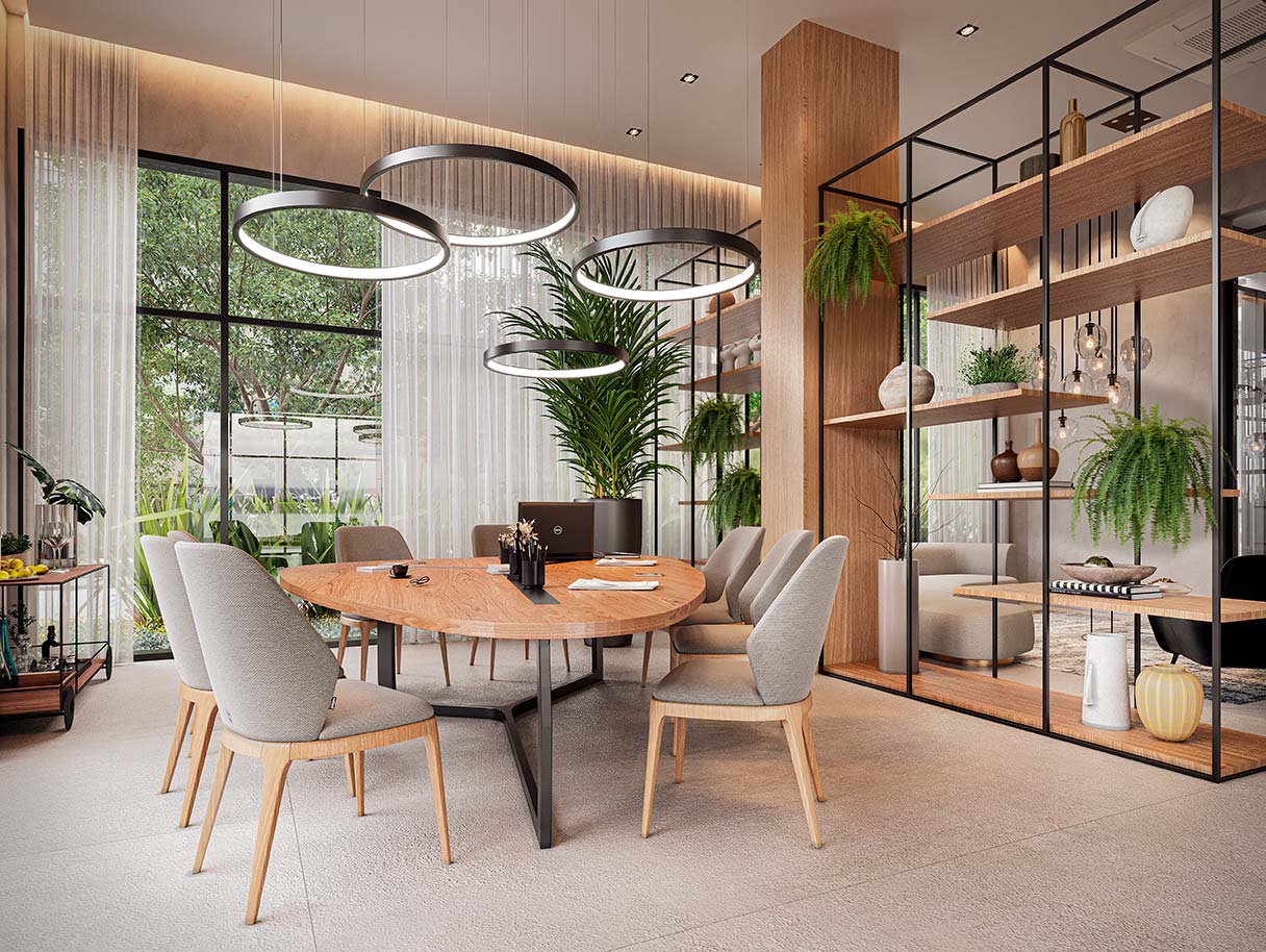 Coworking - Edifício Sinésio - Perspectiva ilustrada